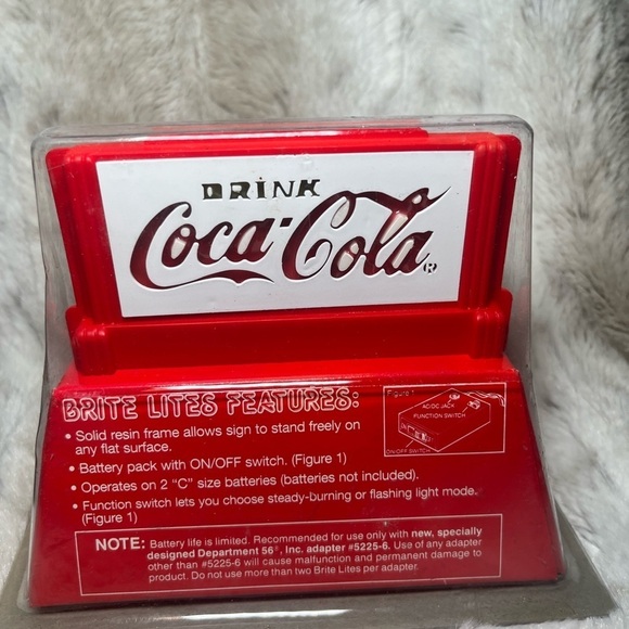 1994 Department 56 Brite Lites 4.5” Resin Coca Cola Neon Sign Snow Village - Picture 3 of 7